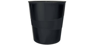 Corbeille à papier WOW, en plastique, 15 litres, noir