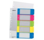 Intercalaires en plastique WOW, numéroté, A4, 1-5