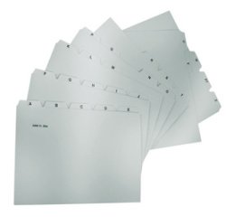 Carte à onglet HAN A-Z largeur A5 HA-985 gris clair