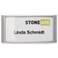 Badge CLASSIC met magneet 65 x 25 mm zilver