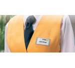 Badge CLASSIC, à aimant, 74 x 34 mm, argent