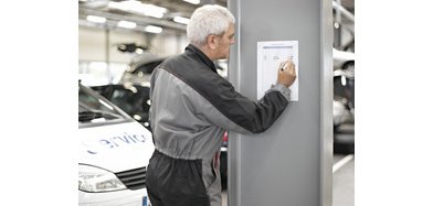 Porte-copie KANG, dos adhésif repositionnable, A4