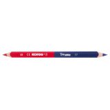 Kleurpotlood  TWIN Jumbo driehoekig blauw/rood