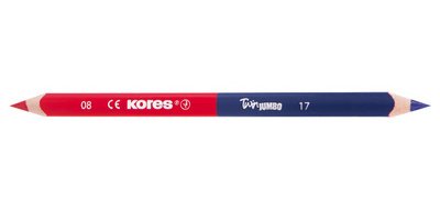 Crayon de couleur TWIN Jumbo, bleu/rouge, triangulaire