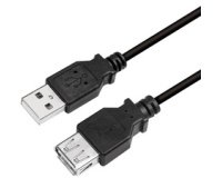 Rallonge USB 2.0, 5,0 m, noir