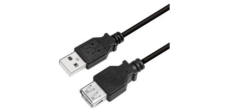 Rallonge USB 2.0, 5,0 m, noir