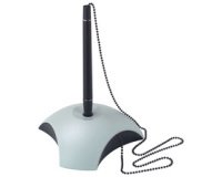 Porte-stylo à bille DELTA, plastique, gris/noir