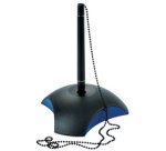 Porte-stylo à bille DELTA, plastique, noir/bleu