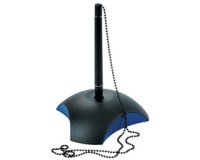 Porte-stylo à bille DELTA, plastique, noir/bleu