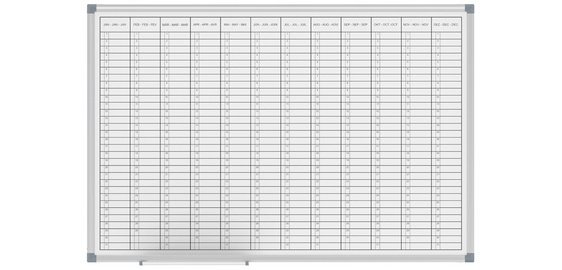Tableau de planning annuel, (L)900 x (P)600 mm