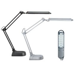 Lampe de bureau à LED atlantic, socle, noir