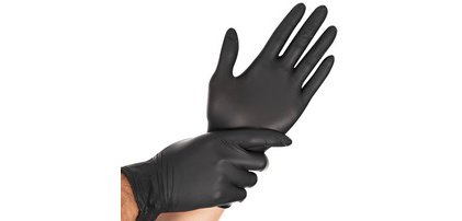Gants en nitrile Hygostar ´Dark", noir