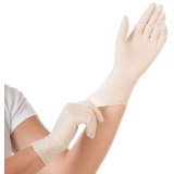 Gants en latex 'GRIP', S, blanc - Boîte de 100 gants