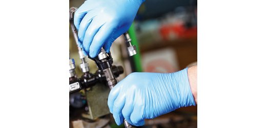 Gant en nitrile 'SAFE PREMIUM', L, bleu - Boîte de 100 gants