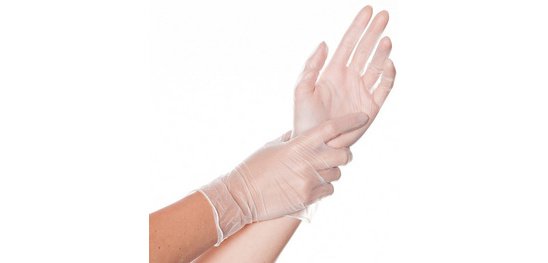 Gant en vinyle ´Idéal´ Hygostar blanc - Boîte de 100 gants