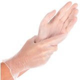 Handschuhe aus kunststoff ideal light hygonorm vinyl unsterilisiert, weiß - 100 Handschuhe pro Box