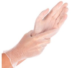 Gants jetables Ideal Light Hygonorm vinyle non poudré, blanc - Boîte de 100 gants