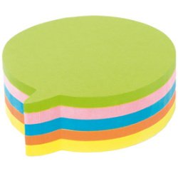 Kubusvormige plakbriefjes 'bubbels', 70 x 70 mm, effen