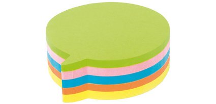 Cubes de notes adhésives 'bulles', 70 x 70 mm, uni
