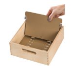 Bac à fiches en bois pour 900 fiches, A5 paysage