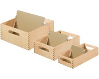 Houten kaartenbak voor 900 kaarten, A6 liggend