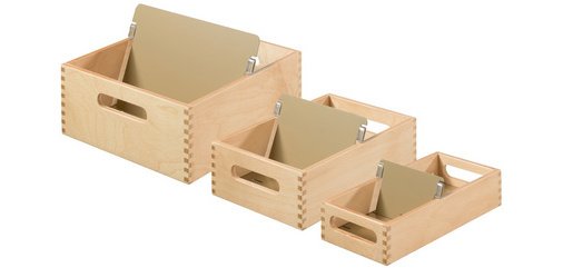 Bac à fiches en bois pour 900 fiches, A5 paysage