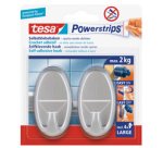 Powerstrips Crochet adhésif LARGE, oval, blanc