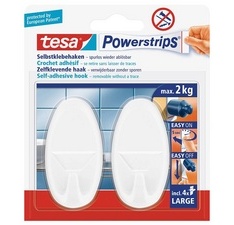 Gb_powerstrips crochet adhésif large, ovale, blanc