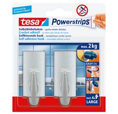 Gb_powerstrips crochet adhésif large, tendance, chromé