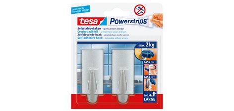 Powerstrips Crochet adhésif LARGE, tendance, chromé