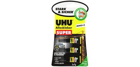 SUPER Strong & SAFE Instant Glue MINIS, 3 tubes of 1 g
