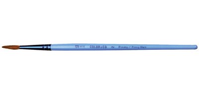 Pinceau poney rond, N.12, corps en bois