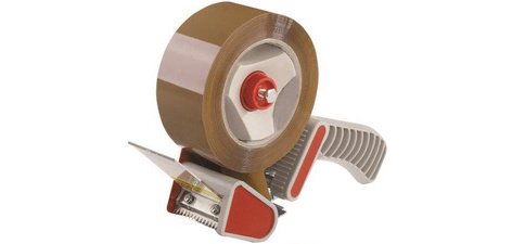 Dévidoir manuel pour ruban adhésif d'emballage