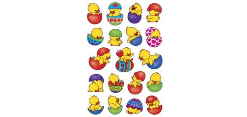 Stickers de Pâques DECOR 'Fleurs et poussins'