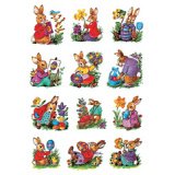Stickers de Pâques DECOR 'Lapins nostalgiques'