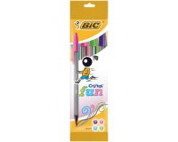 BIC Stylo à bille Cristal Fun, étuit carton de 4