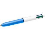 Bic 4 Colours Mini stylo bille 4 couleurs, moyen, 4 couleurs d'encre classique, corps bleu