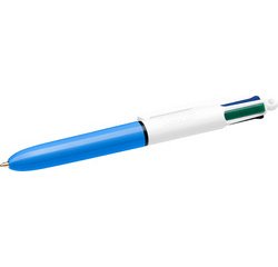 Bic 4 Colours Mini ballpoint pen, 4 colours, medium, 4 classic ink colours, blue body