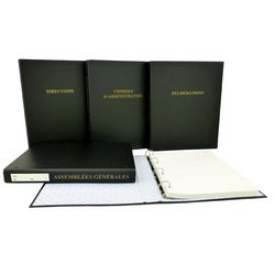 Classeur 'Assemblée générale', 4 anneaux, en PVC noir