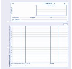 Manifold 'Leveringen', 105 x 140 mm, tweevoud, Franstalig