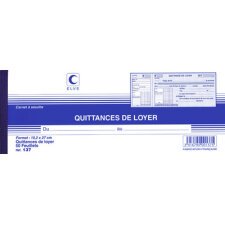 Carnet à souche 'Quittances de loyer', 105 x 243 mm