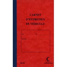 Carnet d'entretien de véhicule, 32 pages