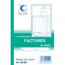 Manifold Elve Autocopiant 21 x 29,7 cm - 50 pages - 3 exemplaires