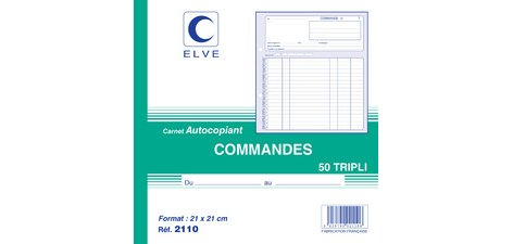 Manifold 'Commandes', 210 x 140 mm, tripli
