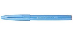 Arts Felt Tip Pen Brush Sign Pen SES 15, light blue