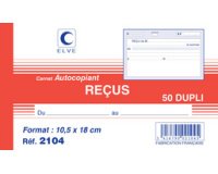 Manifold 'Reçus', 105 x 180 mm, dupli, 50 feuilles