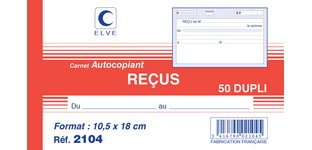 Manifold 'Belege', 105 x 180 mm, dupli, 50 Blatt