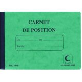 Carnet de position de compte, 114 x 156 mm