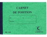 Carnet de position de compte, 114 x 156 mm