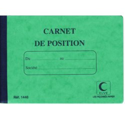 Carnet de position de compte, 114 x 156 mm